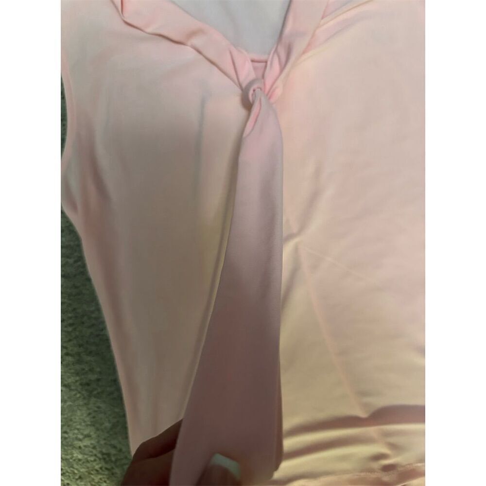 Anne Klein Women's Sleeveless V-Neck Blouse Pink Size M - Picture 3 of 10